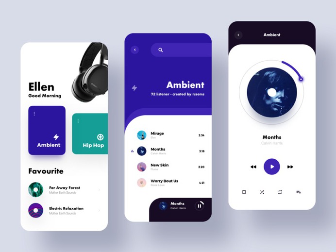 Music Player 1 app design ux ui
