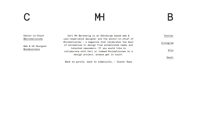 Inspiration N°269 : Carl MH Barenbrug — #website #webdesign #inspirations
