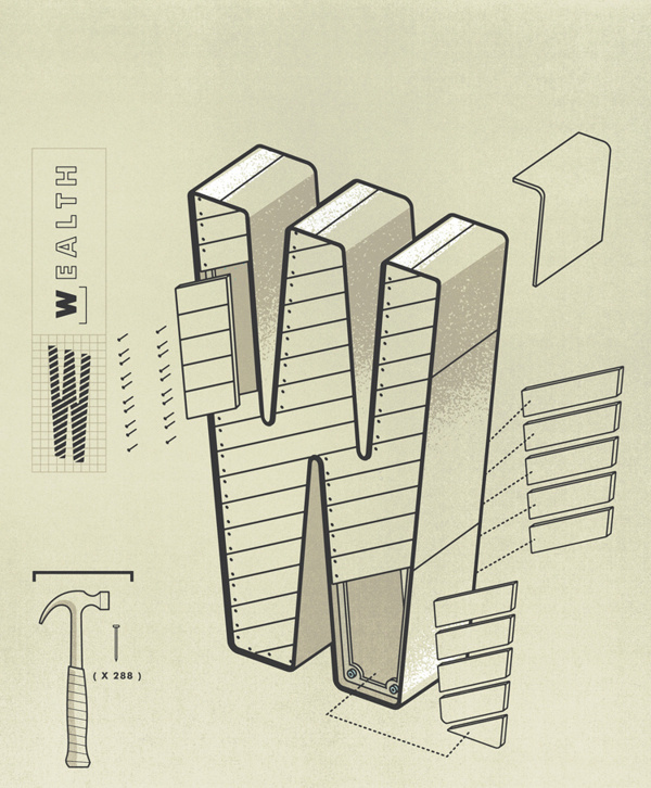 Money Magazine / 101 Ways to Build Wealth on Behance #illustration #lettering #typography