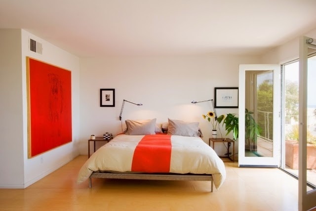 Interior, bedroom, art, painting