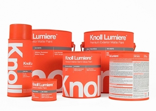 Lovely Package® . Curating the very best packaging design. #packaging #paint #knoll #typography