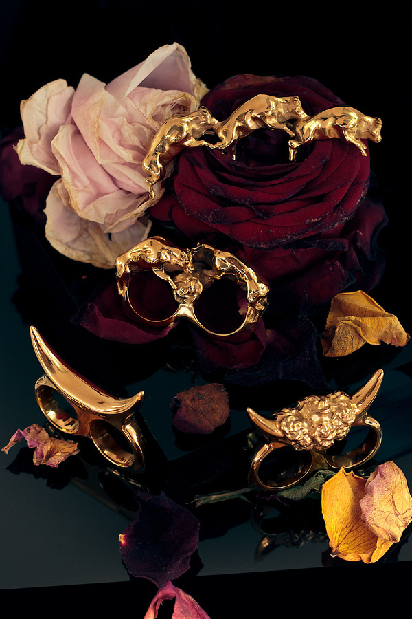 Bulls & Roses #rings #roses #jewellery #doublerings #autumn #jewelry #bulls #bull #dark