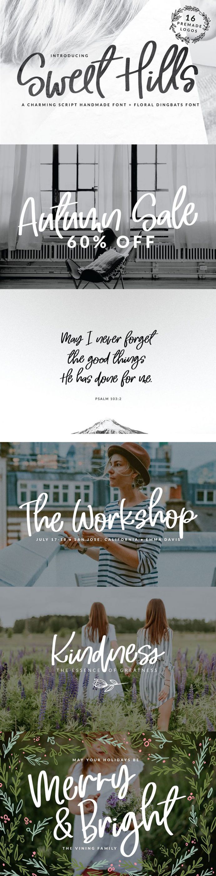 Sweet Hills Script Font + Dingbats