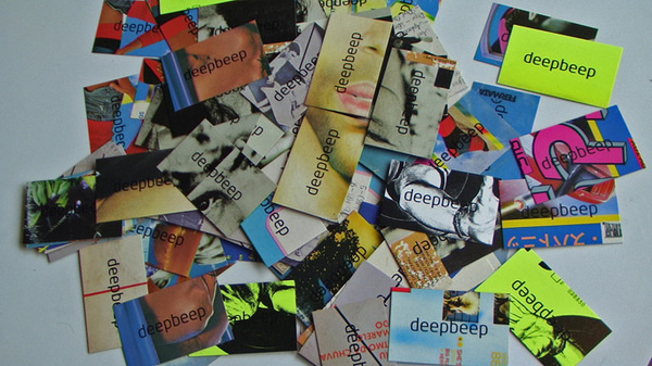 business cards -Â deepbeep #silkscreen #business #vinyl #stationery #music #cards