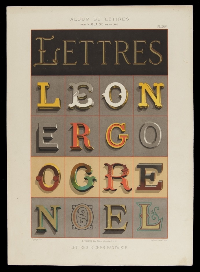 Daily Type Specimen : Modeles de Lettres... #type #specimen #decoration