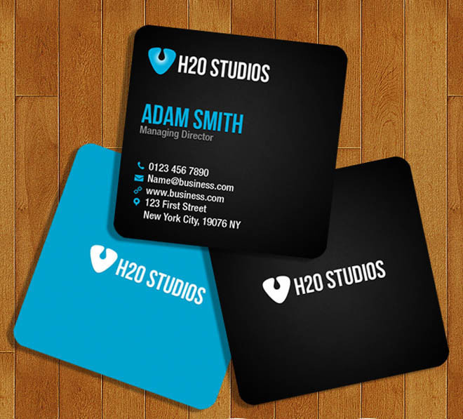 Free Square Business Card Template