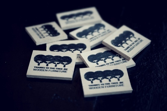 wooden cards - thankstothetree.be #design #graphic #namecards #wood #corporate #identity #trees