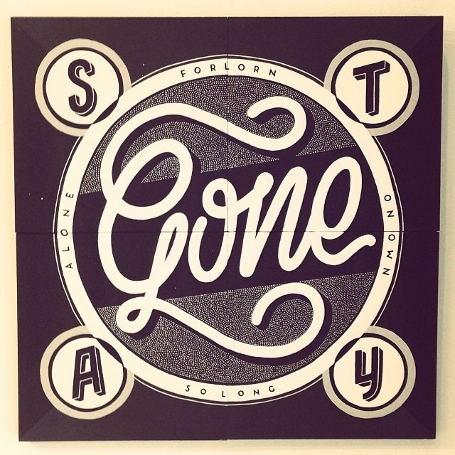 Stay Gone by Georgia Hill #lettering #white #georgia #hill #black #and #type