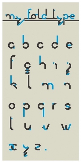 My fold type (alphabet) on the Behance Network #design #graphic #typography