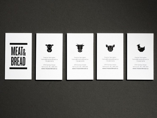 Meat & Bread | Vancouver | bumbumbum #brand #cards #business #identity