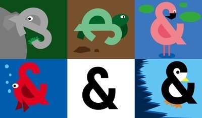 Dribbble - Ampersandimals by Zachary Johnson #ampersand #animals #illustration #typography