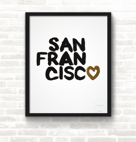 #Heart #SF — #Letterpress #poster #screenprint #art #studiojanuary #sanfrancisco #type #handwritten