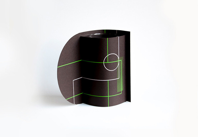 made by david boon - graphic paper vase - screenprinting