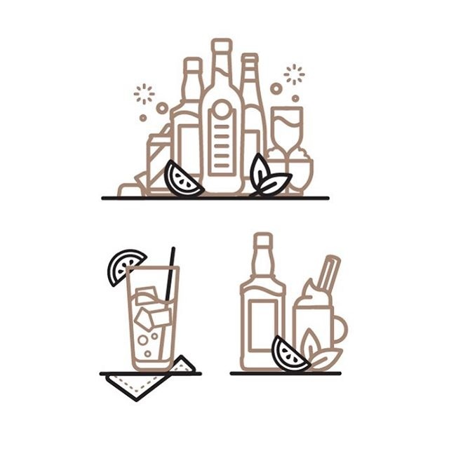 Icon design by Nick Slater #icon #icondesign #beverage #picto #bottle #cocktail #beer