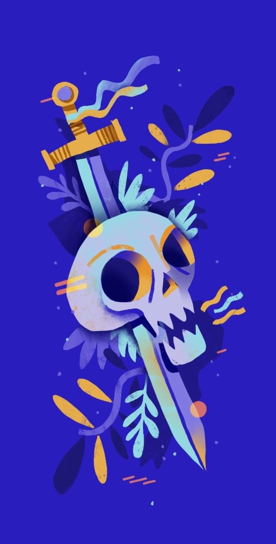 skull and sword wallpaper by mr maestre