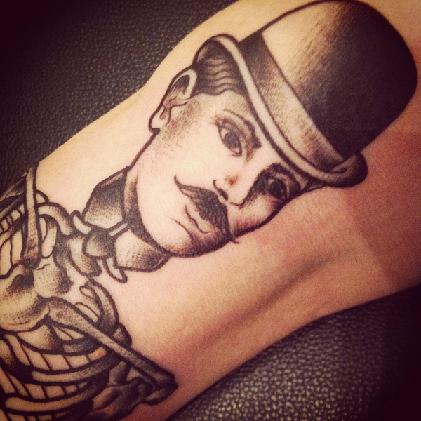Sara b Bolen Tattoo #illustration #gentlemen #tattoo #moustache