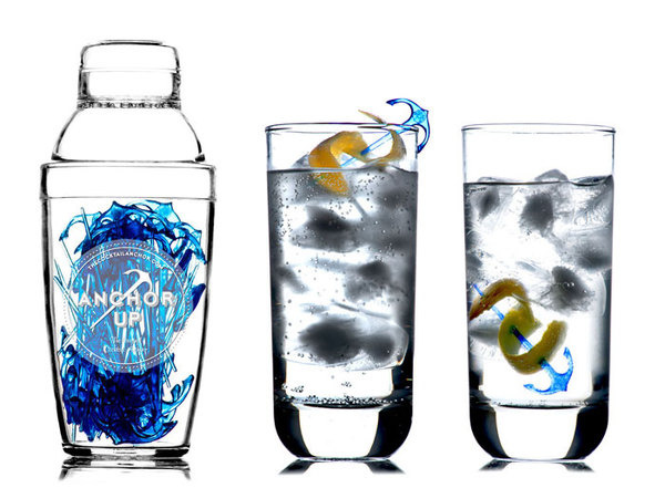 AnchorÂ Up The Dieline #packaging #anchor #cocktail #drinks