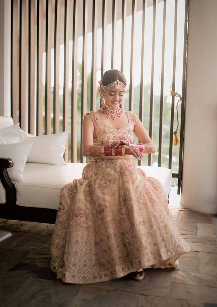Mute Shade of Dusty Pink Lehenga