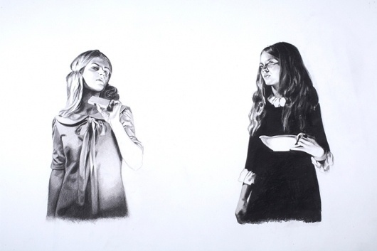 Whistling Past The Graveyard Part Two | MERCEDES HELNWEIN #white #girl #black #on #paper #art #and #pencil