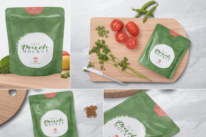 Awesome Sealed Sachet Mockup PSD