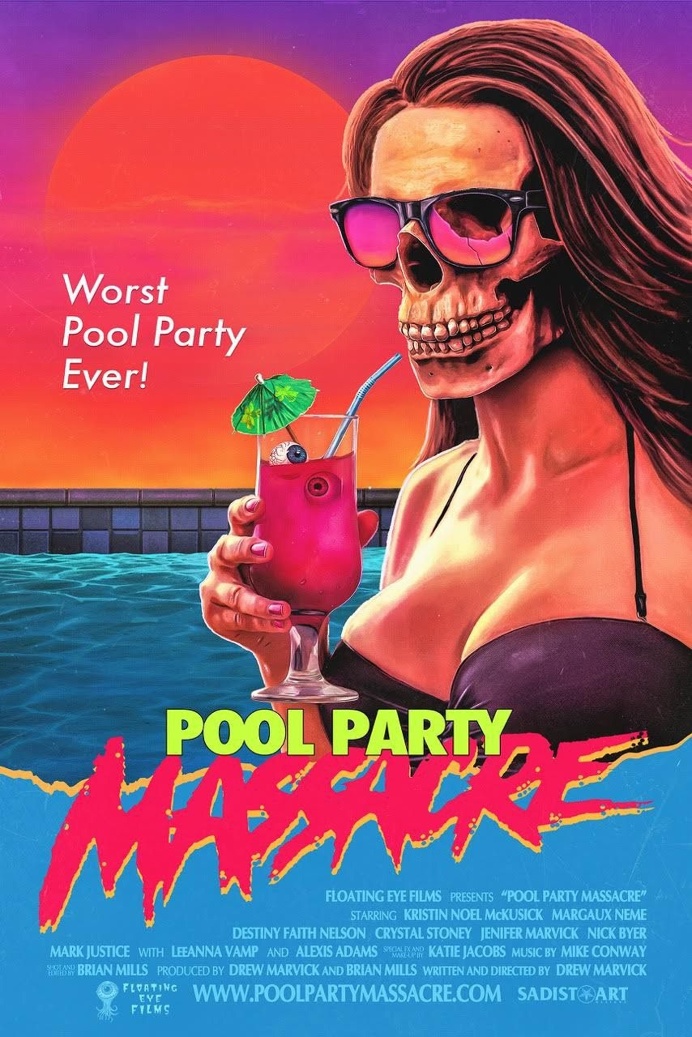 movie poster pool party massacre vhs cover