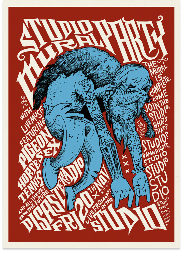 Toby Morris #bandposter #illustration #typography #psychedelic