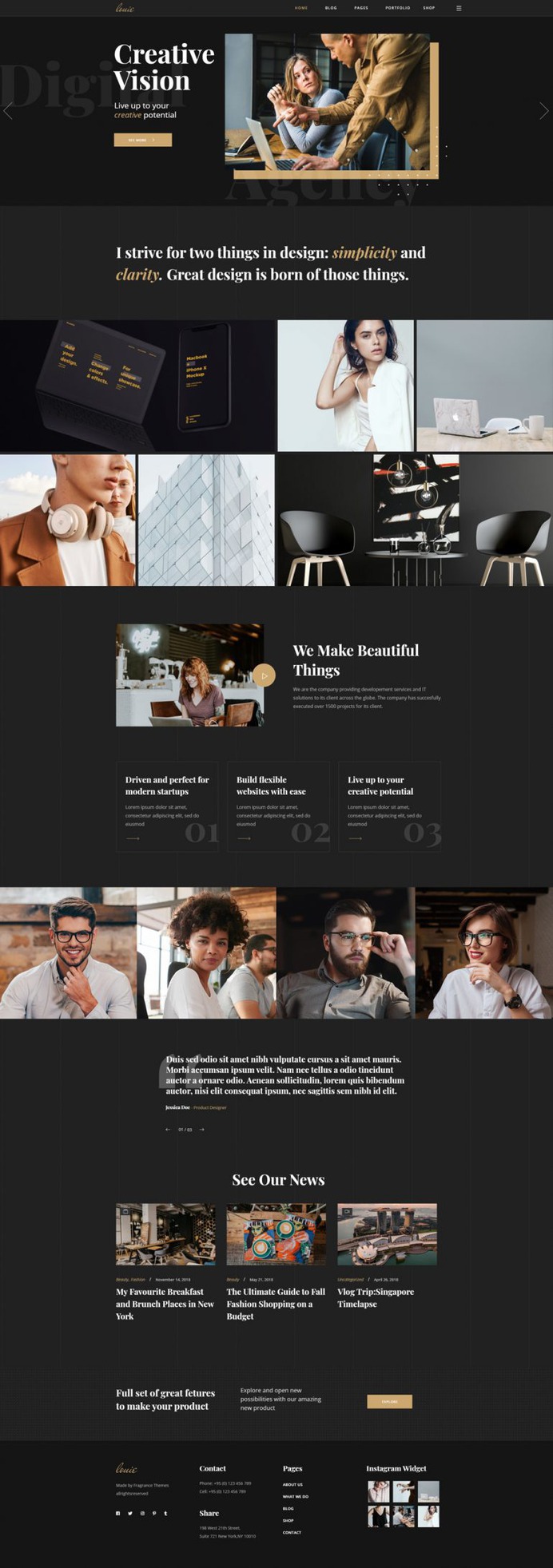 Louie – Modern Portfolio for Agencies