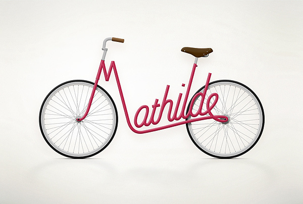 Write a Bike on the Behance Network #type #bicycle #typography