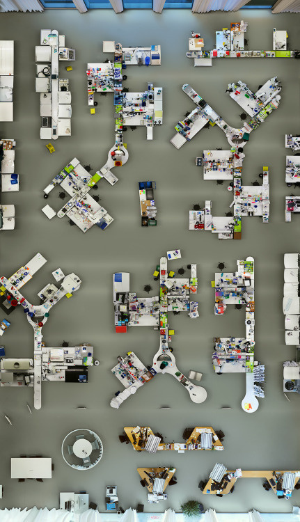 dezeen: Lab photographed from a bird's-eye view by Menno Aden #creative #office #space