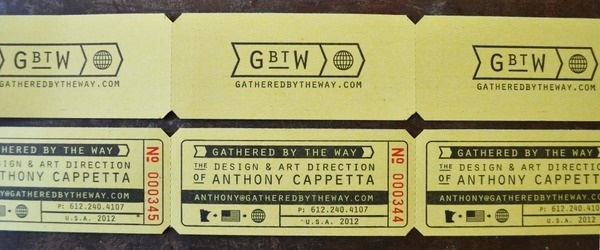 Gathered By The Way - Anthony Cappetta #globe #business #branding #tickets #industrial #identity #roll #personal #cards #ticket