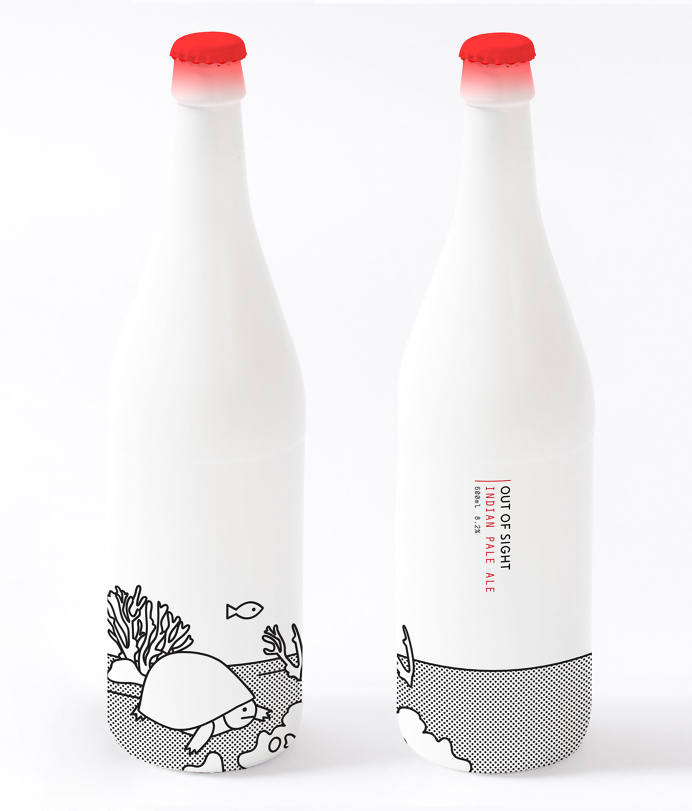 beer, bottle, white, simple, simplicity, turtle, animal, line, red