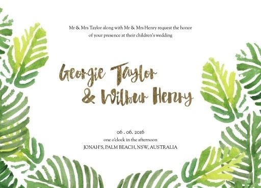 Palmy - Wedding Invitations #paperlust #weddinginvitation #weddingstationery #weddinginspiration #card #design #paper #foilstamped #raisedf