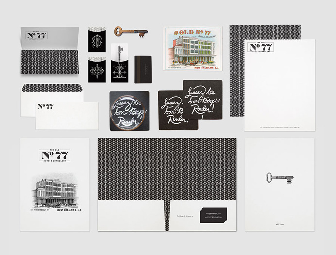 collateral, key, black and white, folder, design