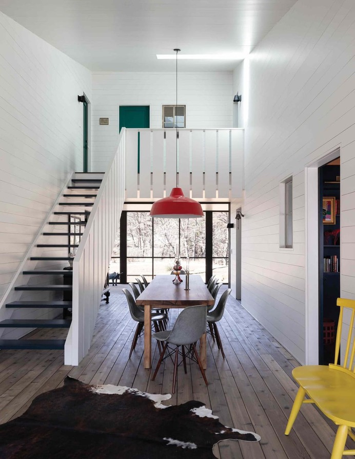 dining space, a Multi-Family Compound by Tim Cuppett Architects