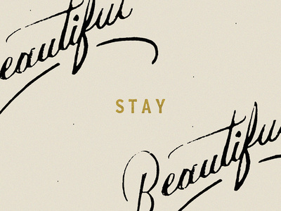 Stay Beautiful #typography #lettering #vintage