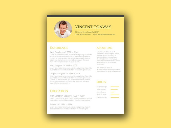 Free Trendy CV Template for any Job Opportunity