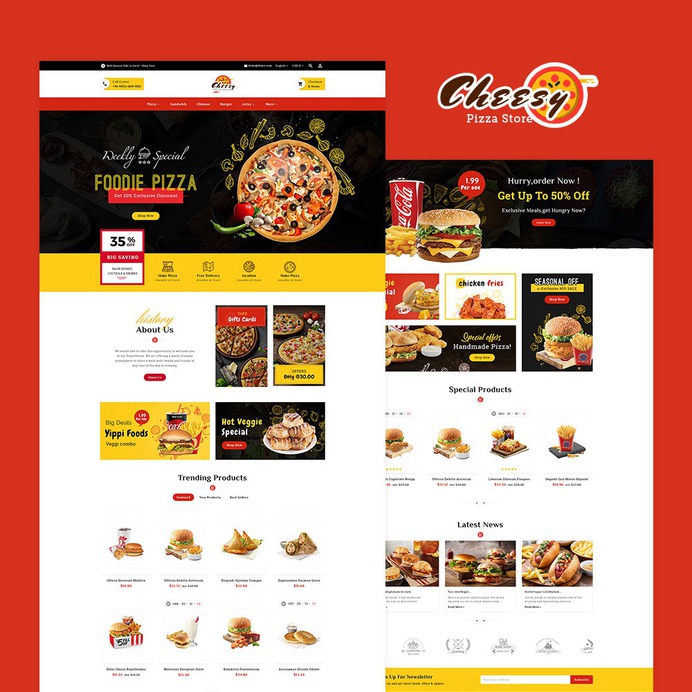 #Cheesy #Pizza & #Fast #Foods - #Prestashop #Responsive #Theme #eCommerce #Website #Design #Template