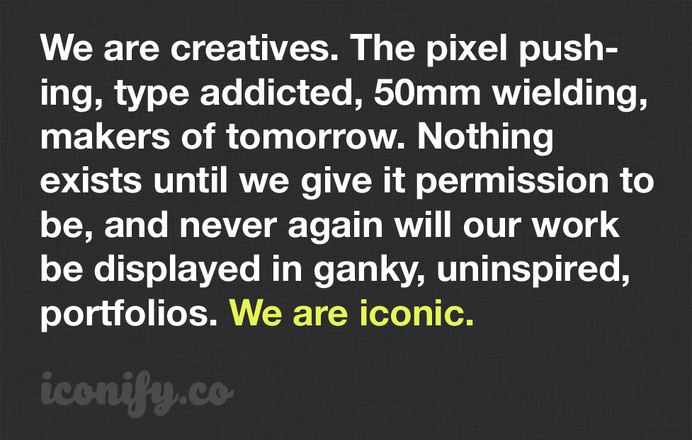 iconify brand manifesto #iconic