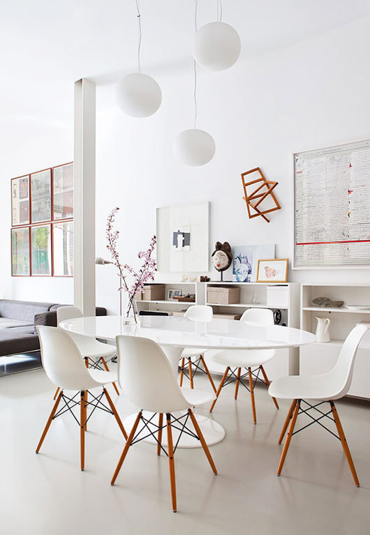 white dining room #interior #design #decor #deco #decoration