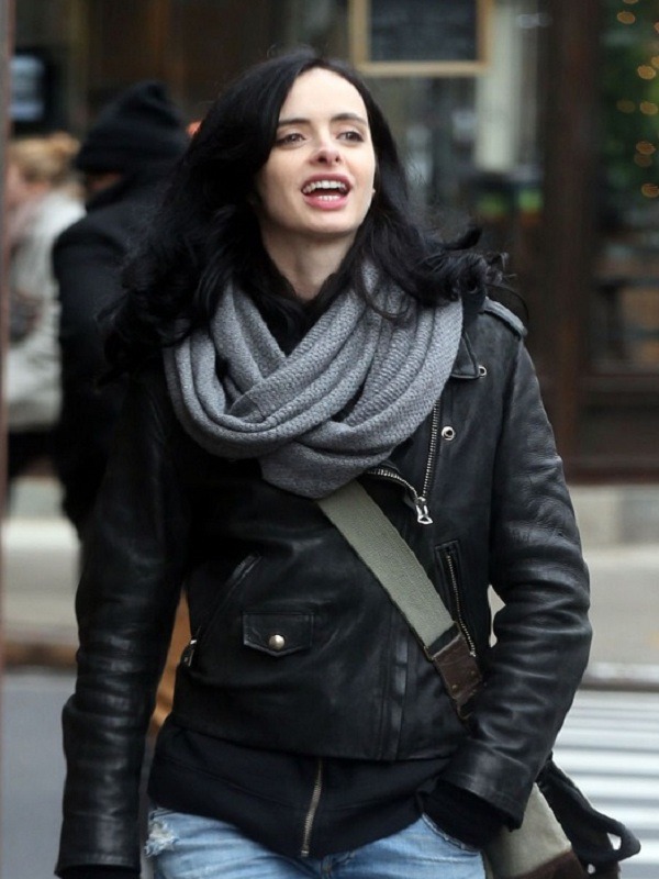 The Defenders Jessica Jones Biker Leather Jacket