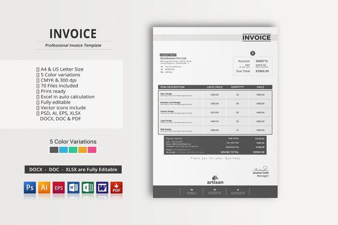 Invice ~ Stationery Templates