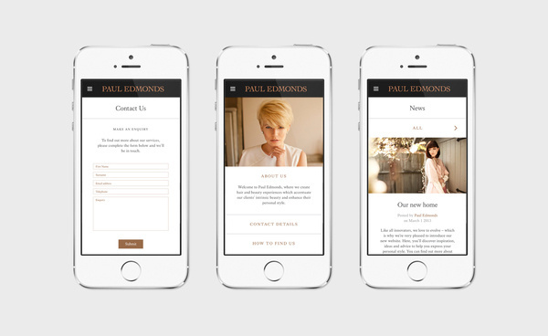 Paul Edmonds / Matthew Hancock #handheld #design #graphic #website #iphone #hair #digital #mobile #fashion #layout #web #style #typography