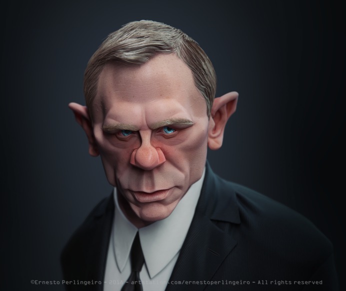 007 ( Daniel Craig) 3D character