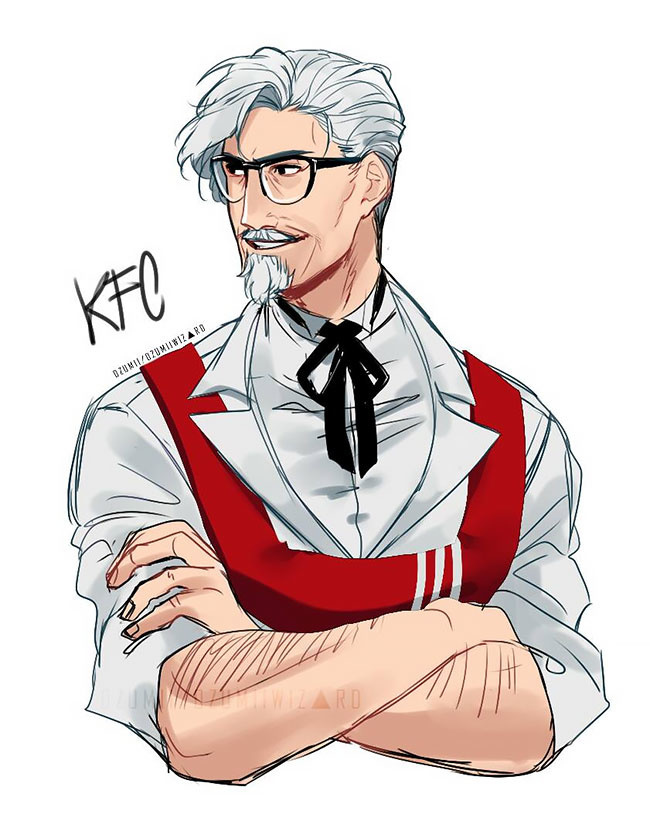 Illustrator Reimagines Famous Fast Food Brands As Manga-Style Characters