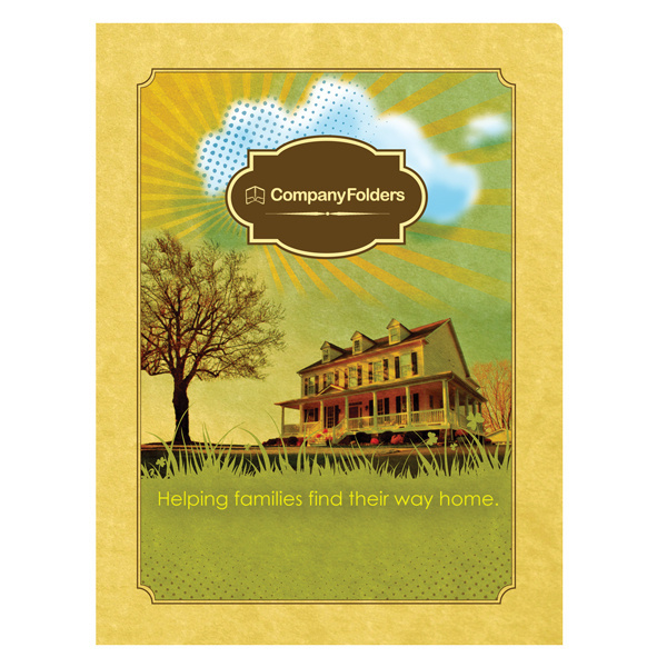 Sunny Home Real Estate Folder Template #template #psd #real #estate