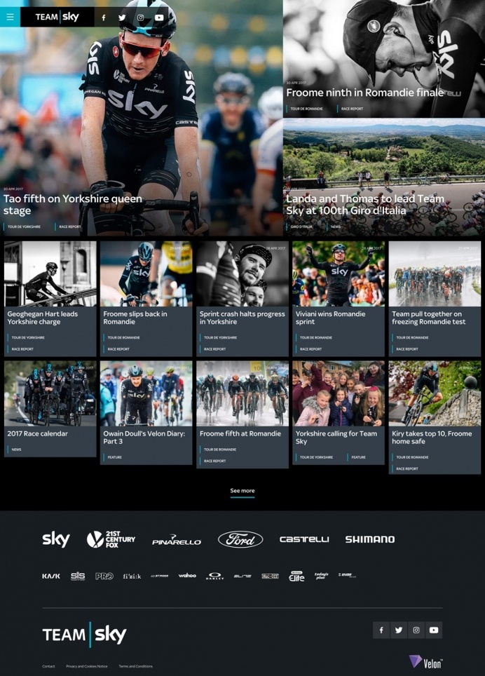 Team Sky - Mindsparkle Mag - Team Sky is a british bicycle racing team from Manchester whose website is made by Soon_, a digital branding an