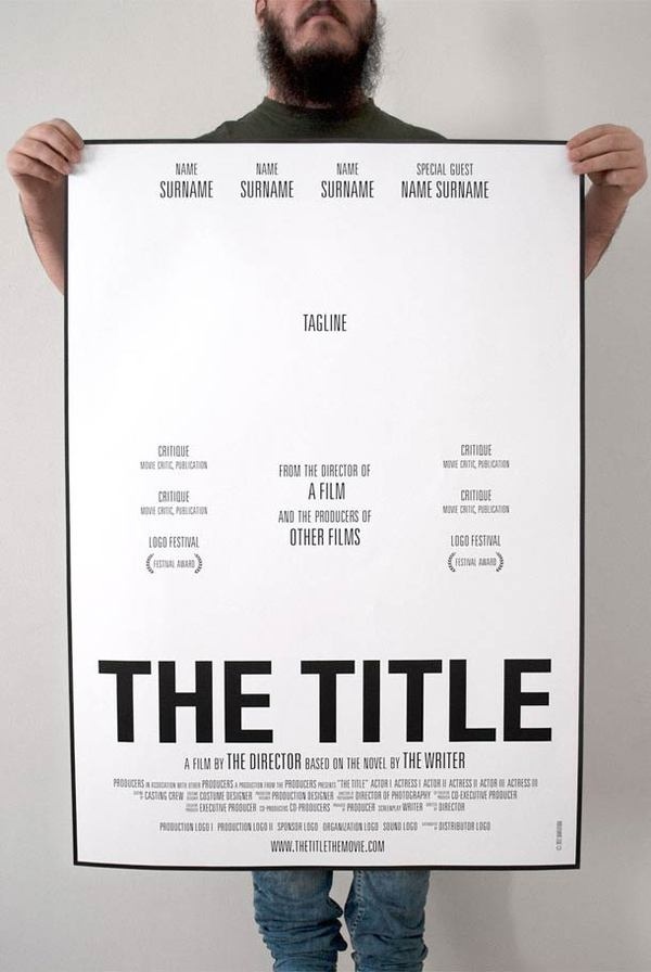 How-to-make-a-movie-poster #white #black #clean #minimal #poster #type