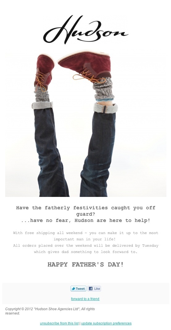 Hudson Shoes #subscribe #shoes #design #emailer #hudson #fashion #newsletter