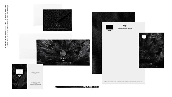 Bruno Tatsumi / Flag.cx #white #branding #stationary #flag #design #black #identity