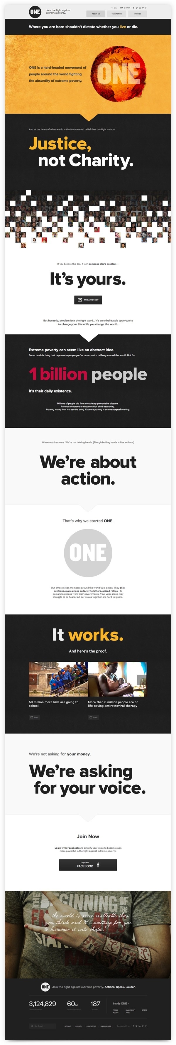 ONE.org on Behance #web